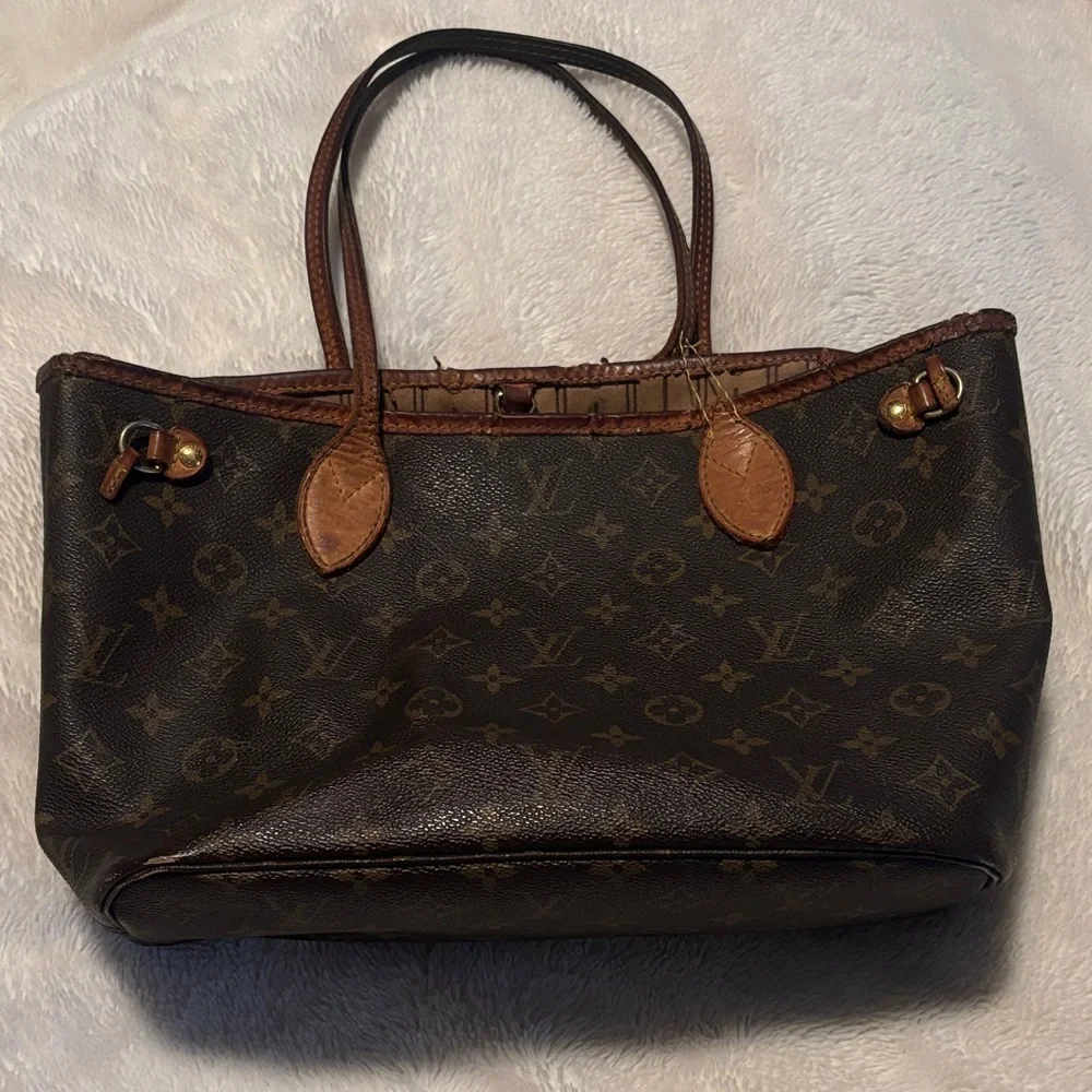 Louie Vuitton SD0048 LV Logo Neverfull MM Monogram Tote Authentic Designer Bag - Picture 3 of 17